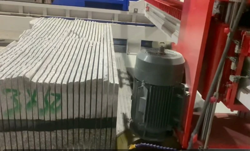 Stone Block Cutting And Unload Machine