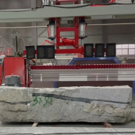 Stone Block Cutting and Unloading Machine